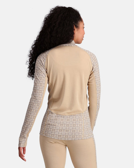 Kari Traa Rose Light Half Zip Skiundertøj Sæt Dame - Oat Beige -