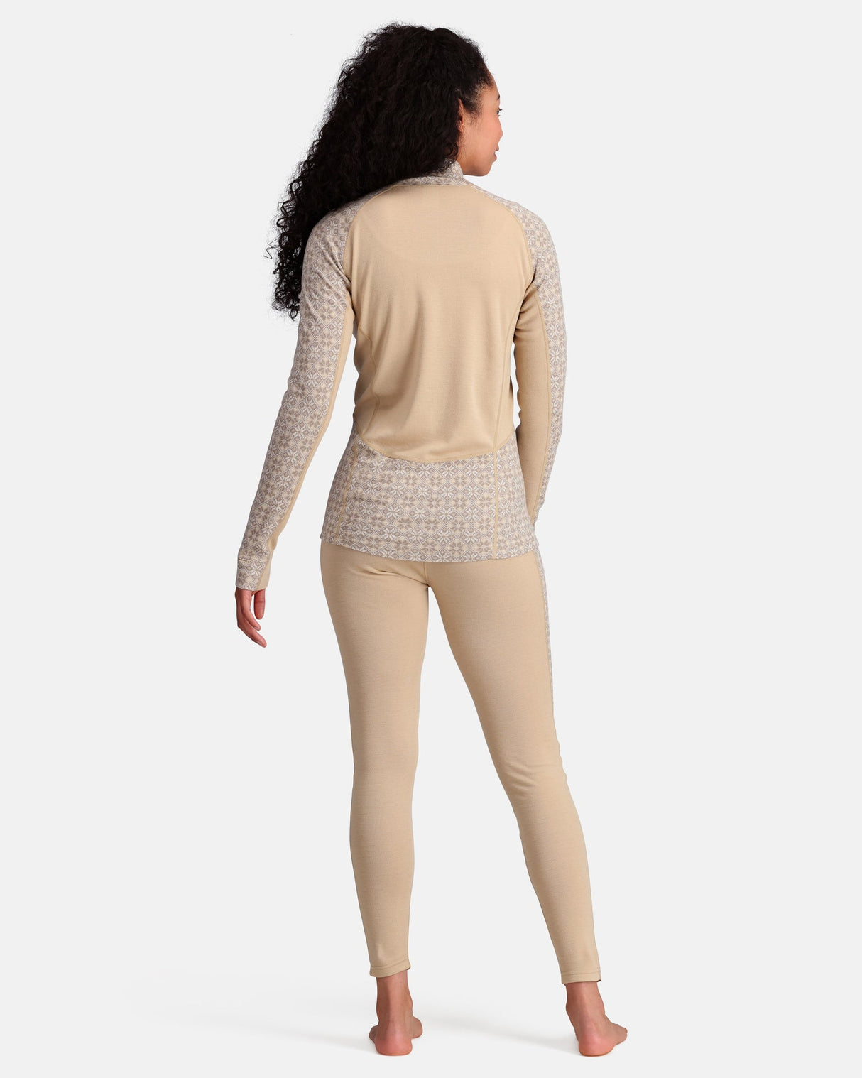Kari Traa Rose Light Half Zip Skiundertøj Sæt Dame - Oat Beige -