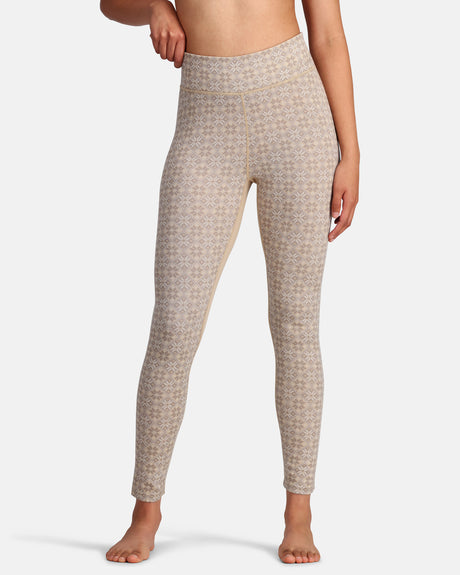 Kari Traa Rose Light High Waisted Pants Skiunderbukser Dame - Oat Beige - Oat Beige
