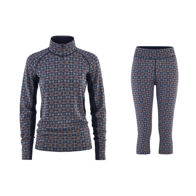 Kari Traa Rose Light Half Zip Capri Skiundertøj Sæt Dame - Royal - XL