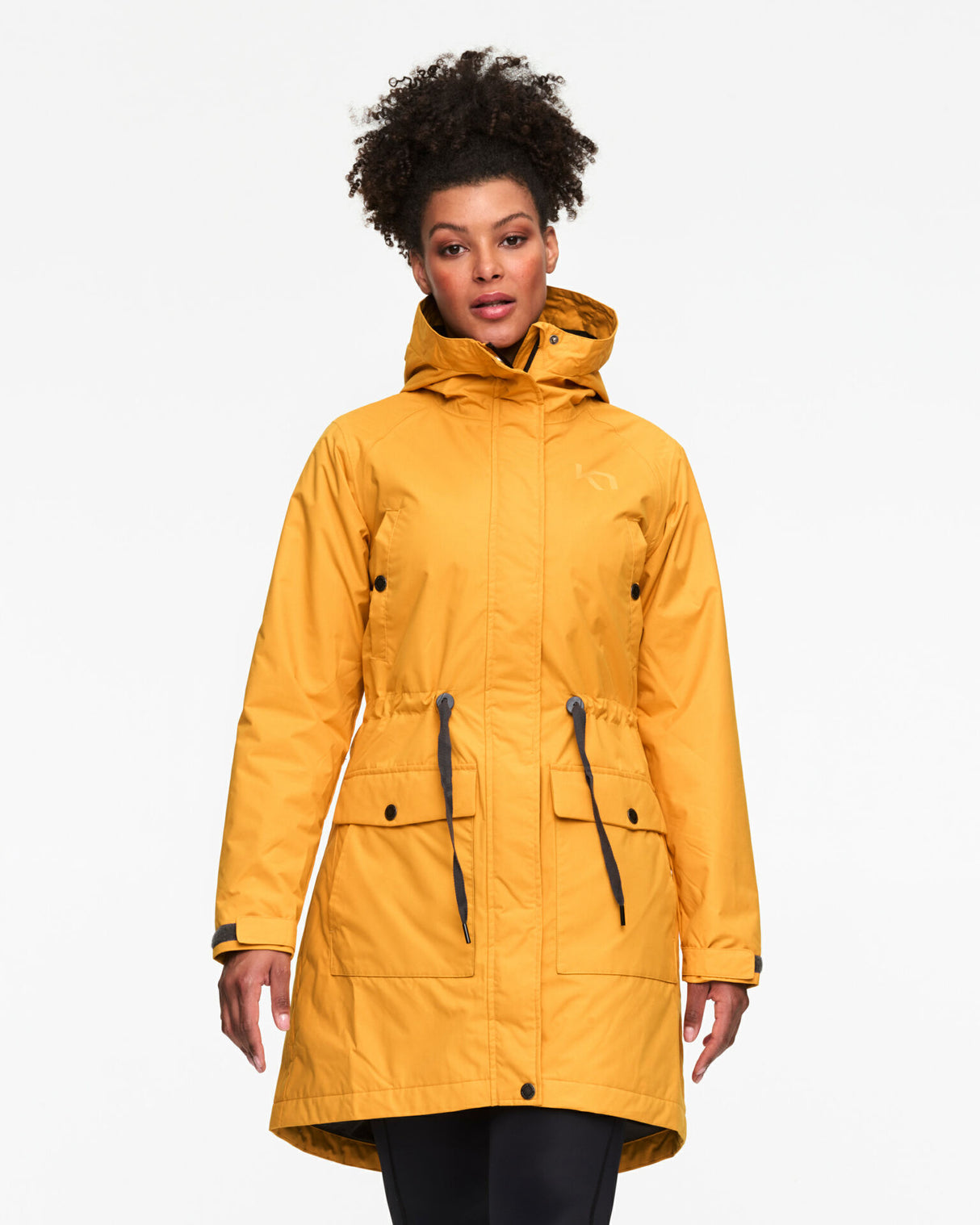 Kari Traa Tvinde Parka Jakke Dame - Glowy Yellow -