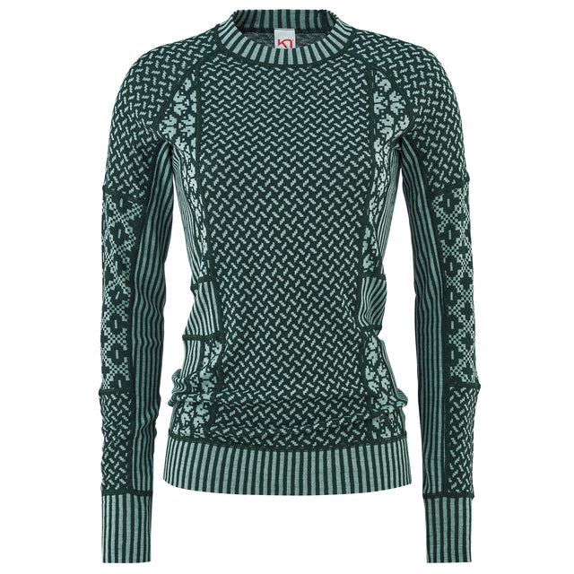 Kari Traa Smekker Long Sleeve Baselayer Skiundertrøje Dame - Pine Green