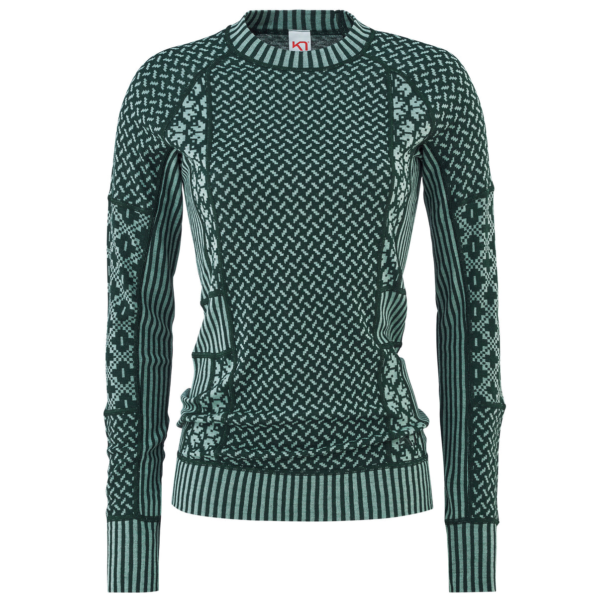 Kari Traa Smekker Long Sleeve Skiundertøj Sæt Dame - Pine Green -