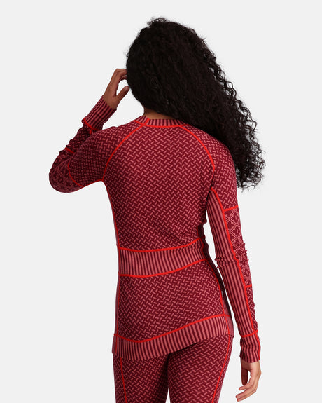 Kari Traa Smekker Long Sleeve Baselayer Skiundertrøje Dame - Rouge Red -