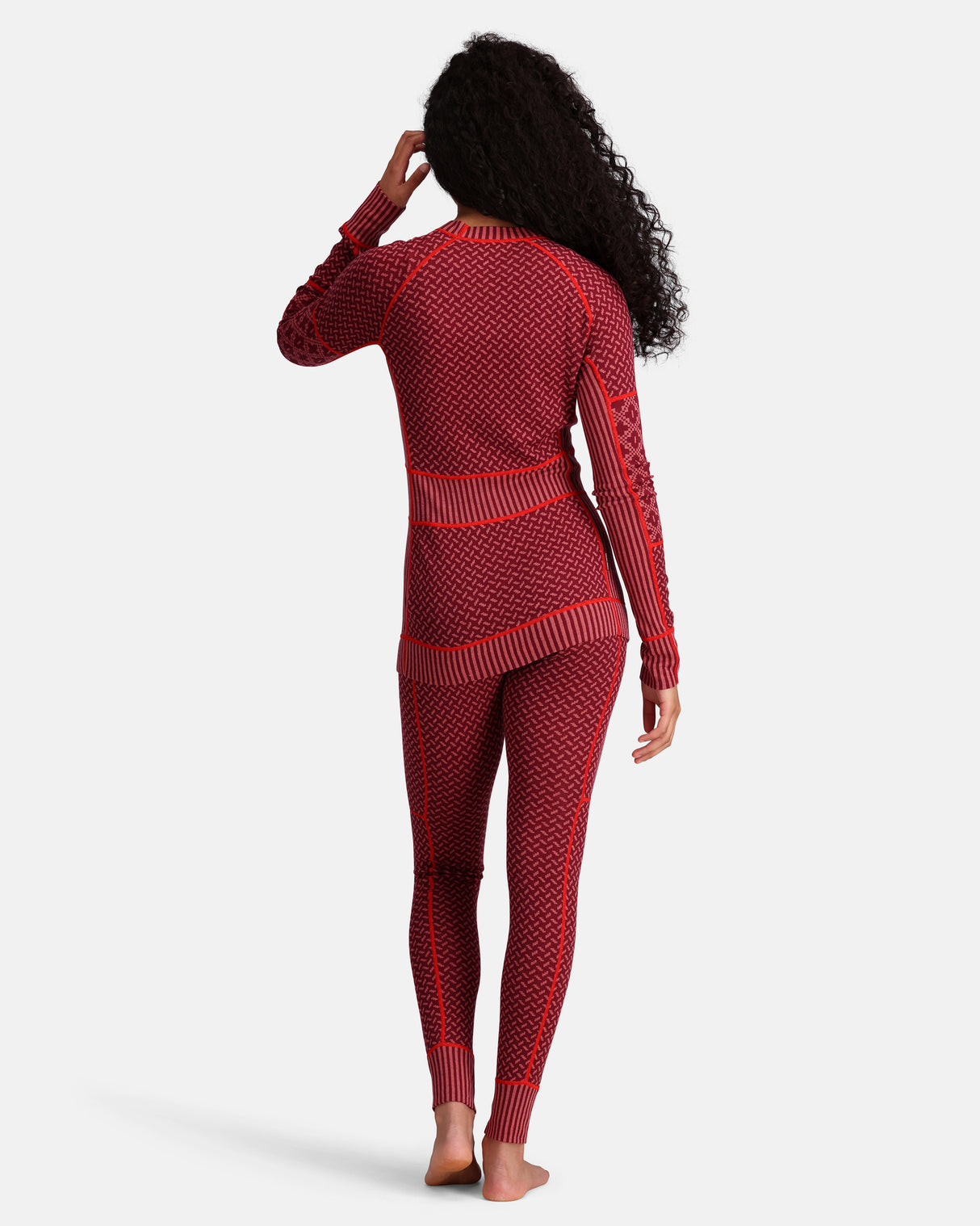 Kari Traa Smekker Long Sleeve Skiundertøj Sæt Dame - Rouge Red -
