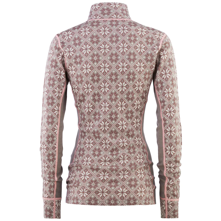 Kari Traa Rose Half Zip High Waist Skiundertøj Sæt Dame - Taupe -