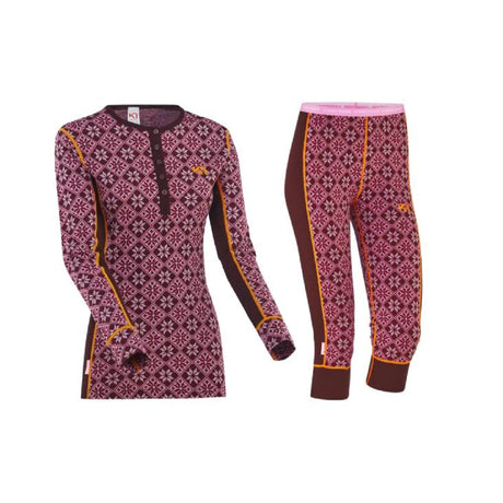Kari Traa Rose Long Sleeve Capri Skiundertøj Sæt Dame - Syrup - XL