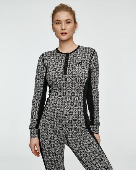 Kari Traa Rose Long Sleeve & Capri Skiundertøj Sæt Dame - Black -