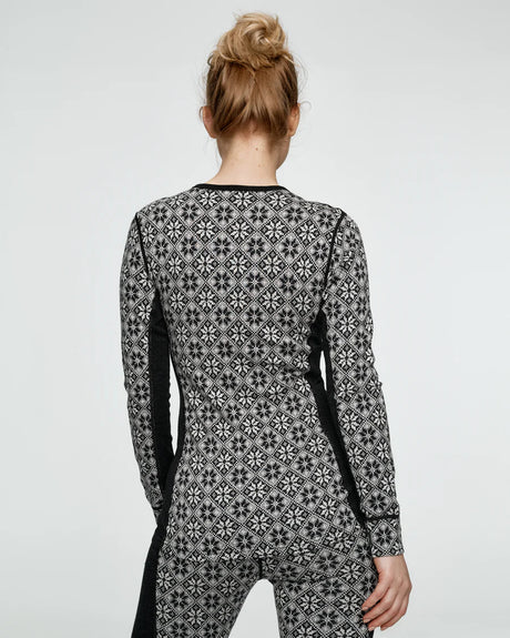 Kari Traa Rose Long Sleeve & Capri Skiundertøj Sæt Dame - Black -