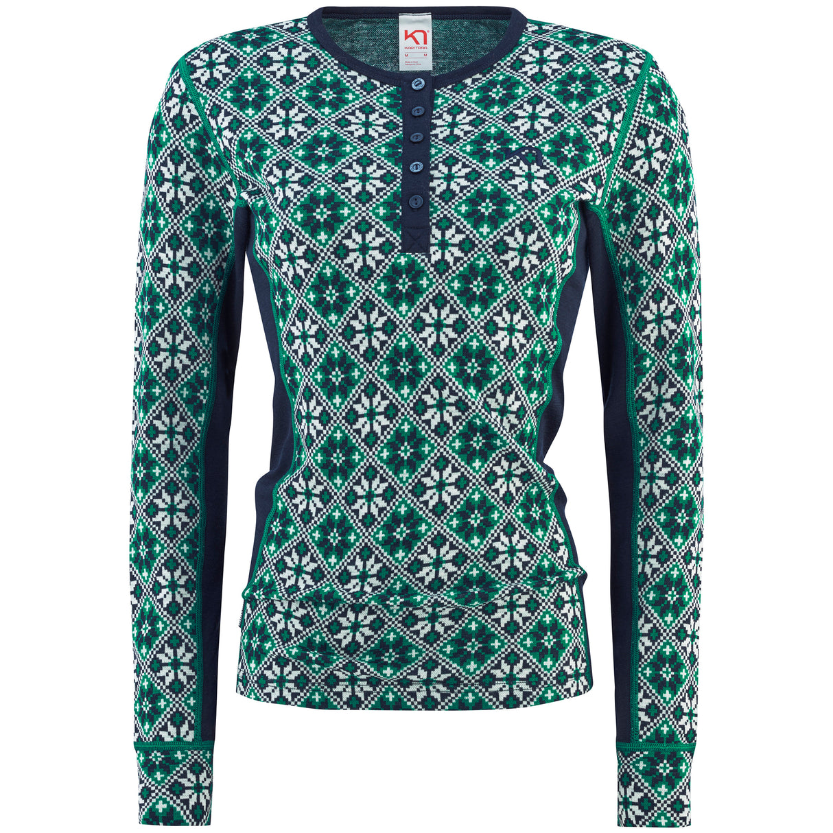 Kari Traa Rose Long Sleeve High Waist Skiundertøj Sæt Dame - Cress -