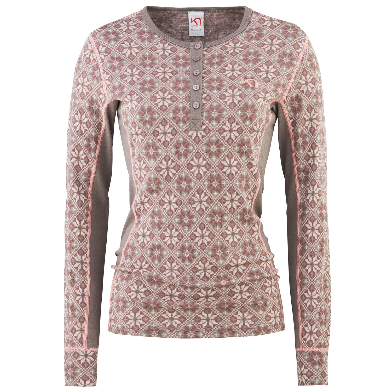 Kari Traa Rose Long Sleeve High Waist Skiundertøj Sæt Dame - Taupe -