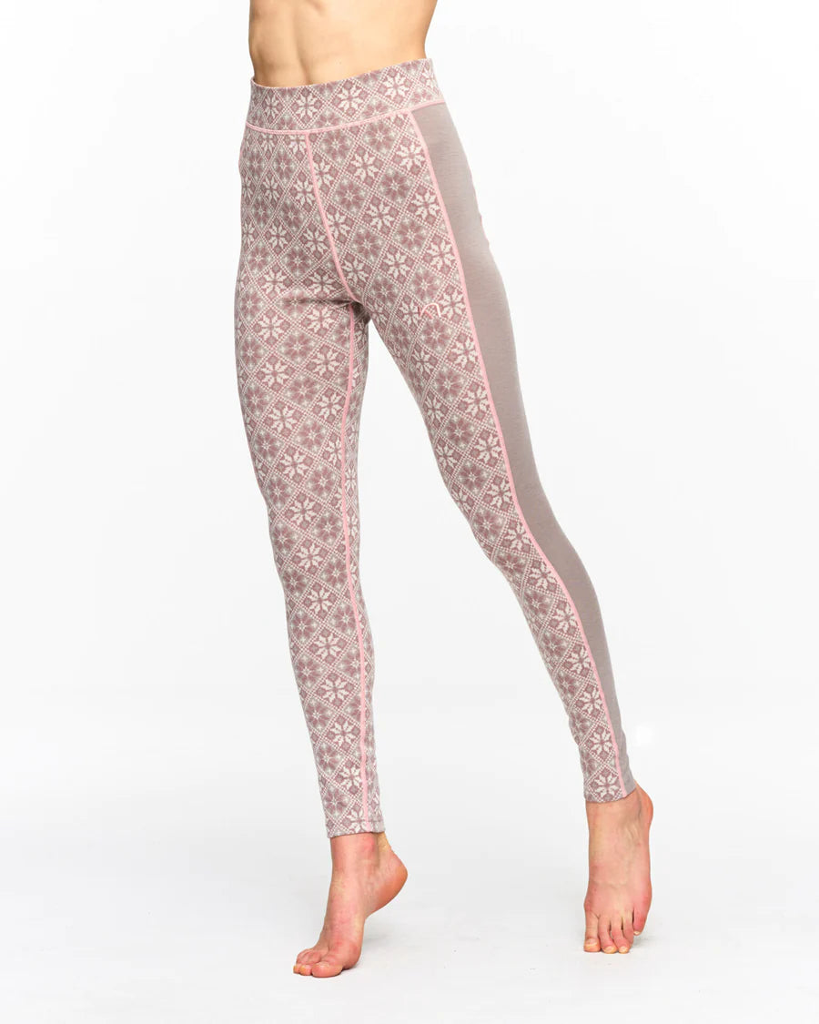 Kari Traa Rose Half Zip High Waist Skiundertøj Sæt Dame - Taupe -