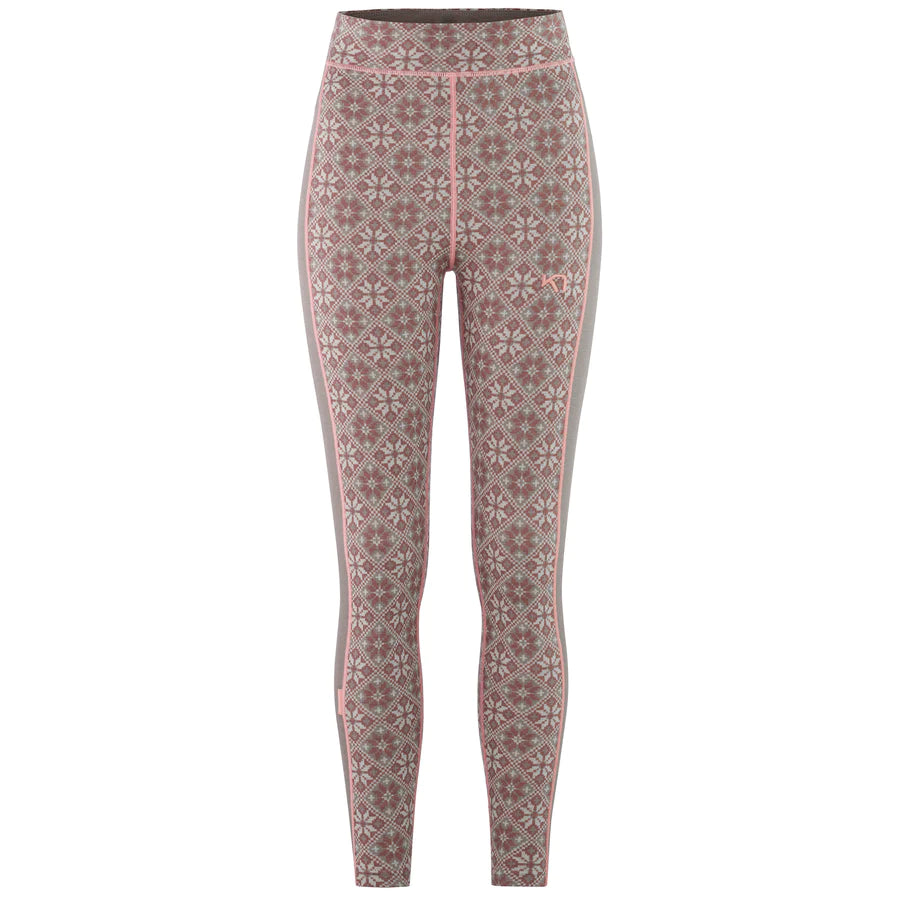 Kari Traa Rose Half Zip High Waist Skiundertøj Sæt Dame - Taupe -