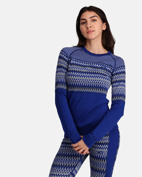 Kari Traa Silja Long Sleeve Baselayer Skiundertøj Sæt Dame - Azure Blue -