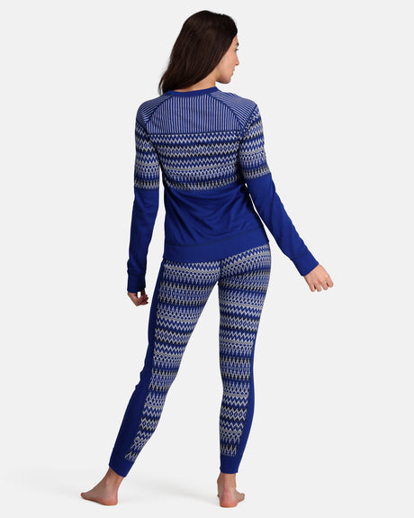 Kari Traa Silja Long Sleeve Baselayer Skiundertøj Sæt Dame - Azure Blue -