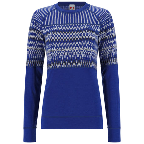 Kari Traa Silja Long Sleeve Baselayer Skiundertøj Sæt Dame - Azure Blue -
