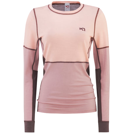 Kari Traa Lam Long Sleeve Baselayer Uldundertrøje Dame - Prim Pink