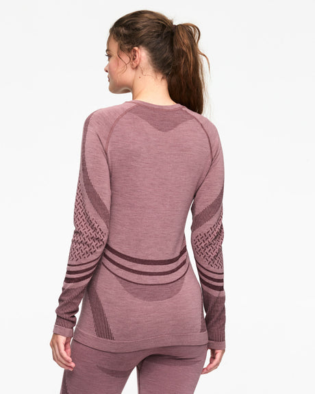 Kari Traa Oline Long Sleeve Langærmet Skiundertrøje Dame - Taupe -