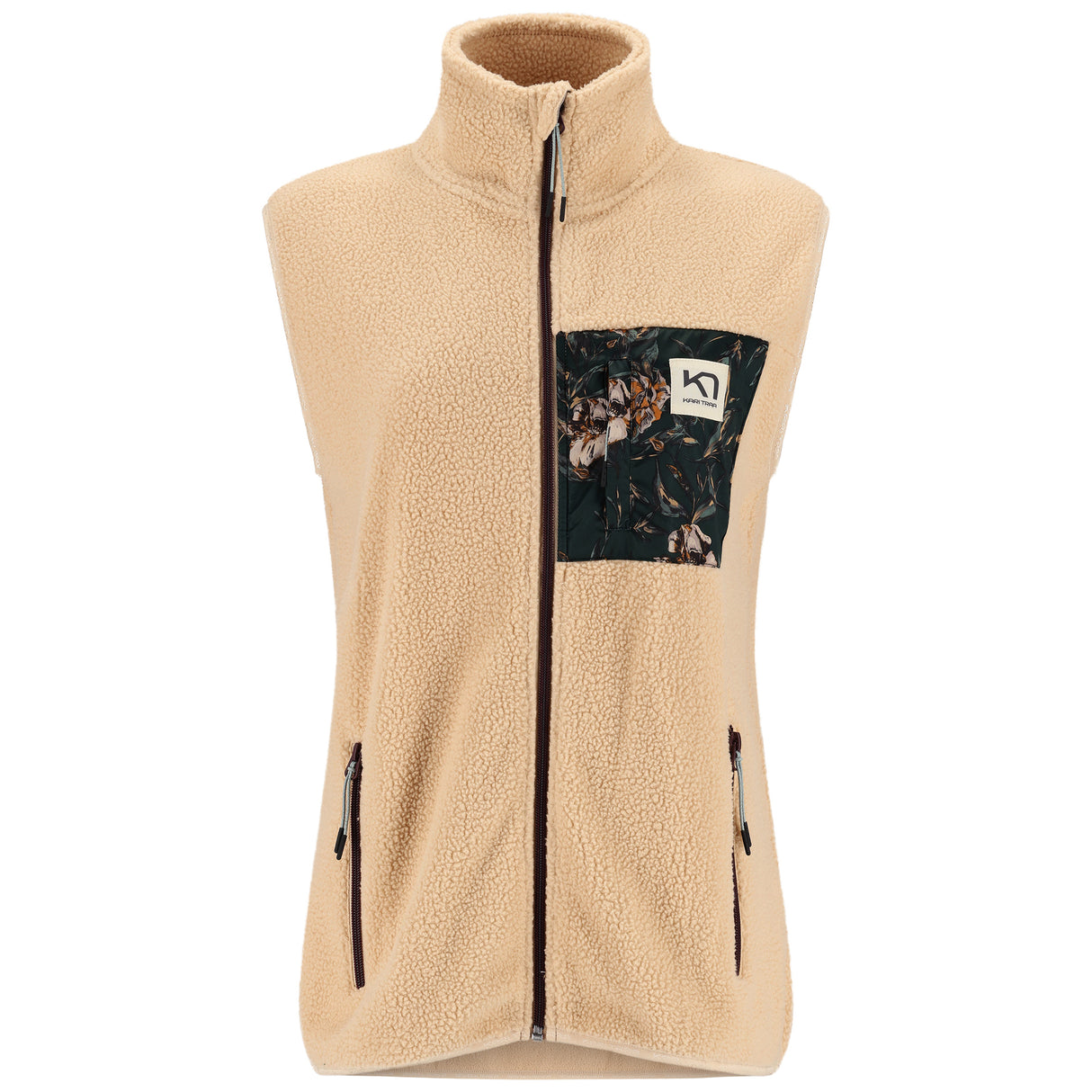 Kari Traa Røthe Fleece Vest Dame - Printed Oat -