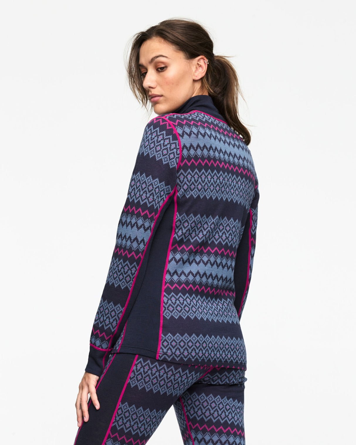 Kari Traa Agnes 2.0 Half Zip Skiundertøj Sæt Dame - Royal -