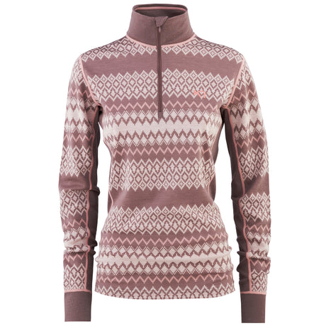 Kari Traa Agnes 2.0 Half Zip Skiundertøj Sæt Dame - Taupe -