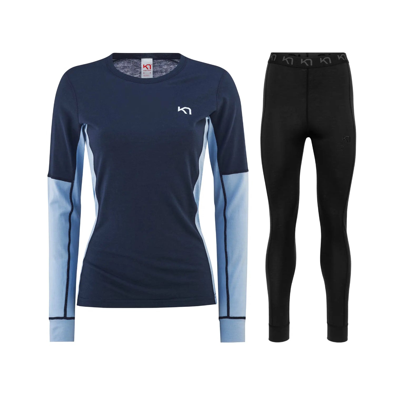 Kari Traa Elenore / Klara Baselayer Skiundertøj Sæt Dame - Marin / Black - XL
