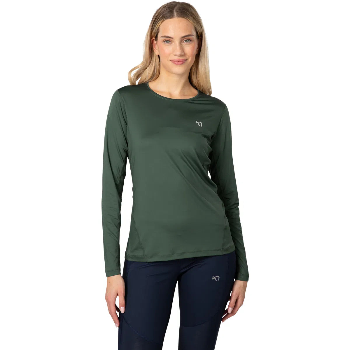 Kari Traa Nora 2.0 Long Sleeve Langærmet Træningstop Dame - Thyme Green - Thyme Green