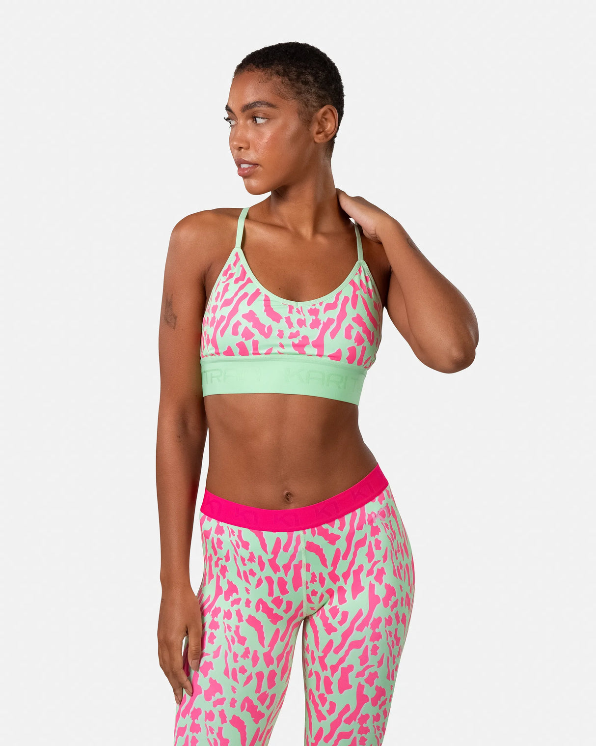Kari Traa Var Printed Sports-BH - Mint -