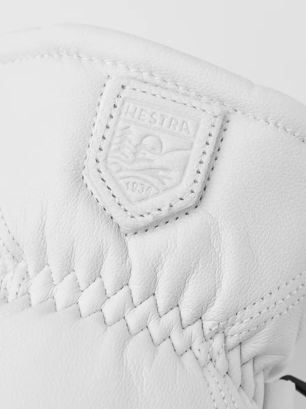 Hestra Leather Box Mitt Skiluffer - Offwhite -