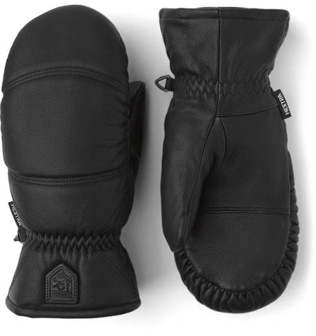 Hestra Leather Box Mitt Skiluffer - Black - Black