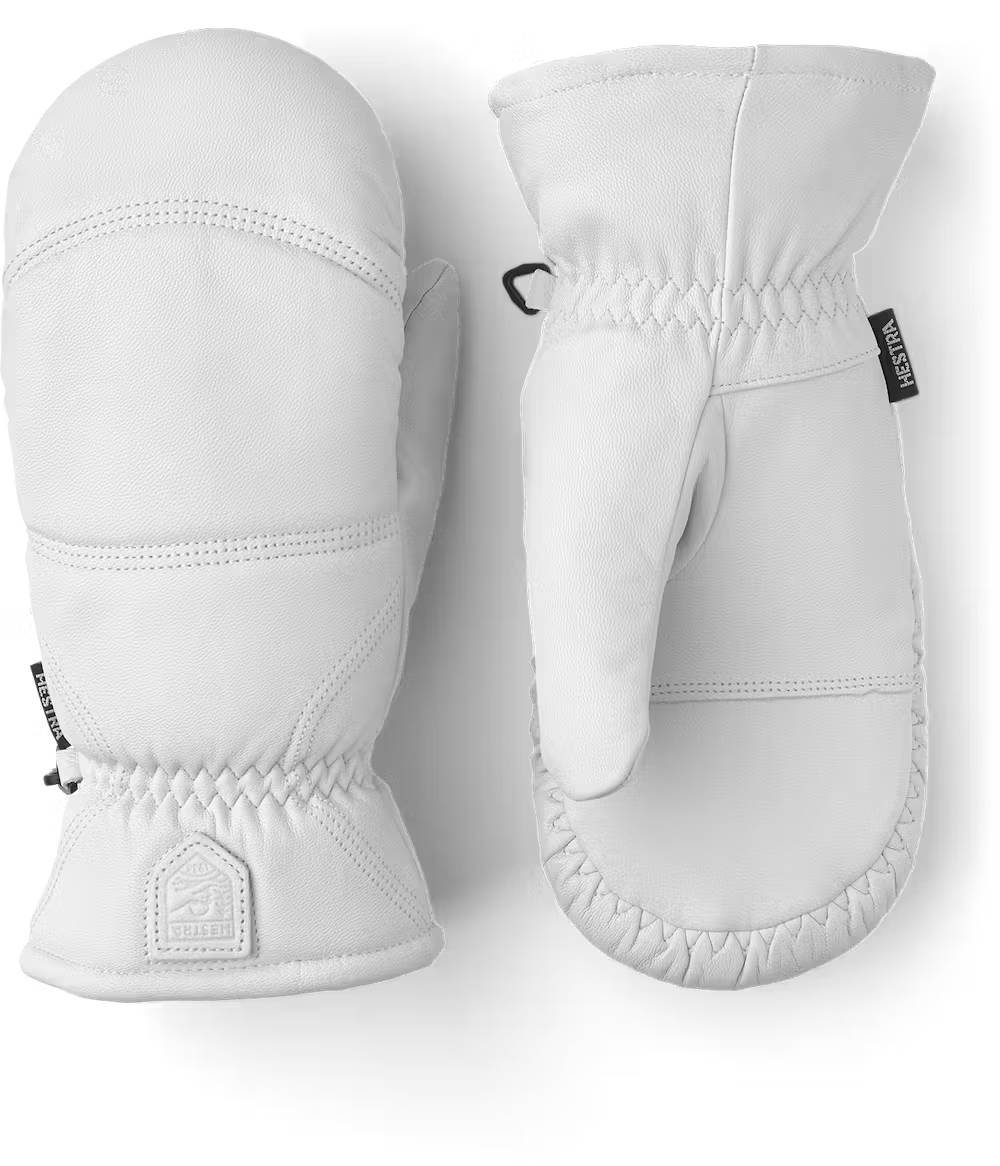 Hestra Leather Box Mitt Skiluffer - Offwhite - Offwhite
