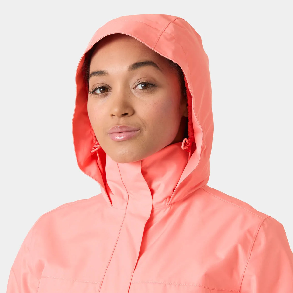 Helly Hansen Women's Aden Rain Jacket Regnjakke Dame - Coral Almond -