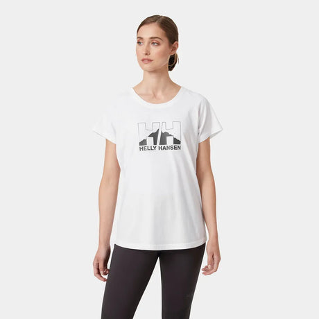 Helly Hansen Women's Nord Graphic Drop T-Shirt Dame - White - White