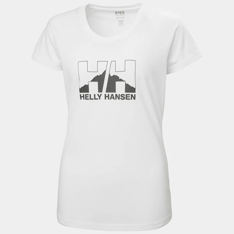 Helly Hansen Women's Nord Graphic Drop T-Shirt Dame - White -