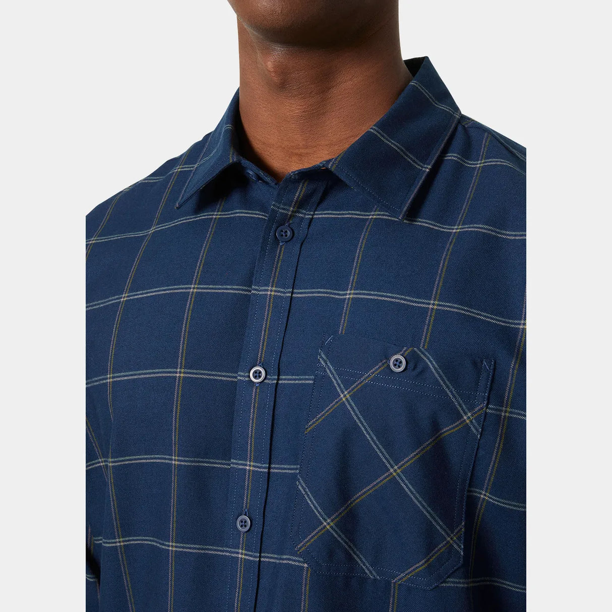 Helly Hansen Men’s Aker Flannel Long Sleeve Shirt Flannelskjorte Herre - Ocean Sierra -