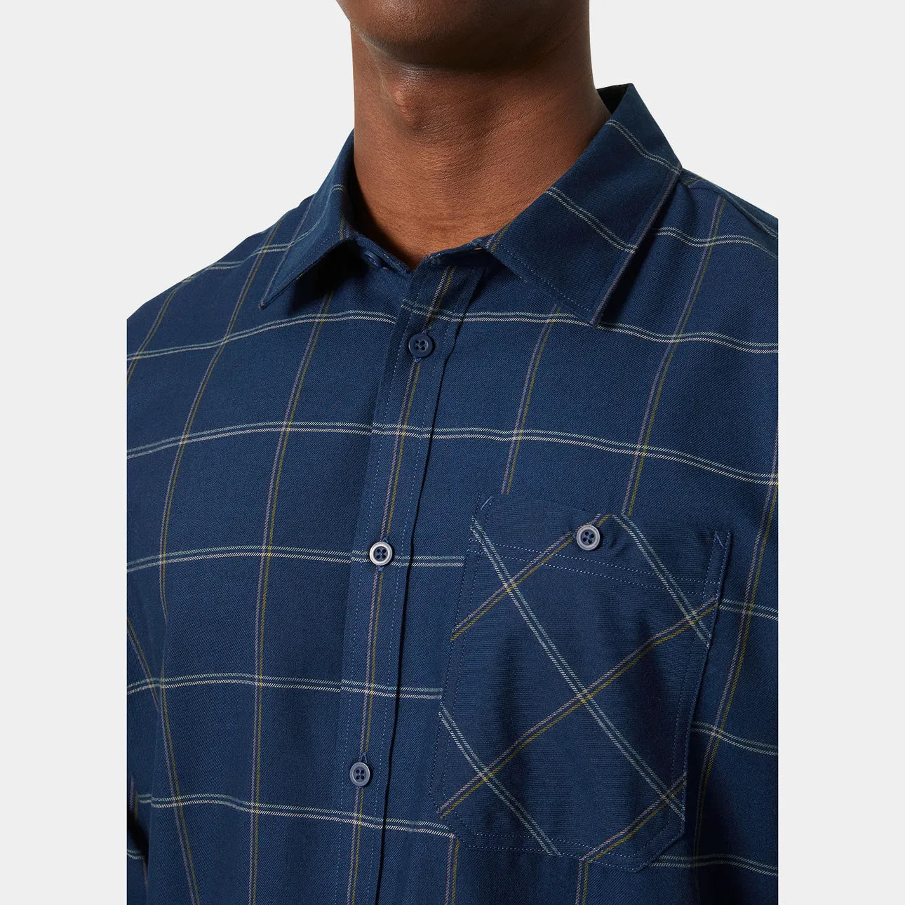 Helly Hansen Men’s Aker Flannel Long Sleeve Shirt Flannelskjorte Herre - Ocean Sierra -