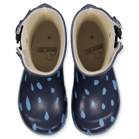 Rubber Duck Classic Raindrop Kids Gummistøvler Børn - Blue -