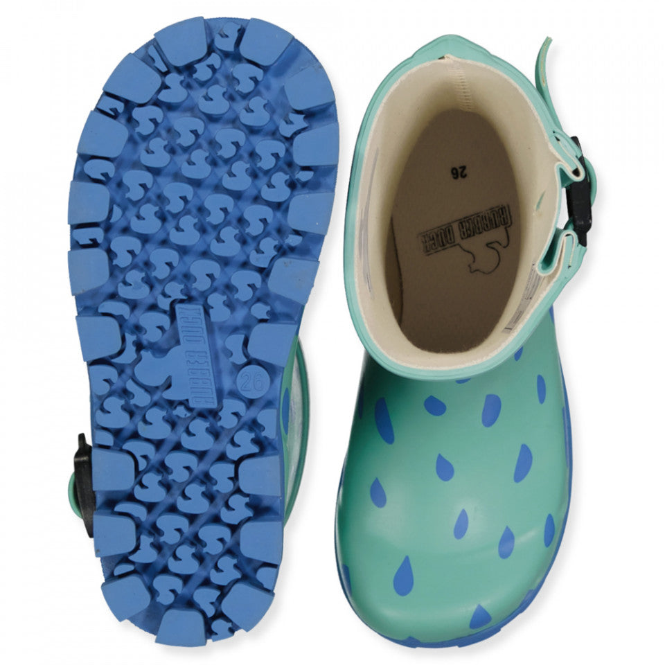 Rubber Duck Classic Raindrop Kids Gummistøvler Børn - Green -