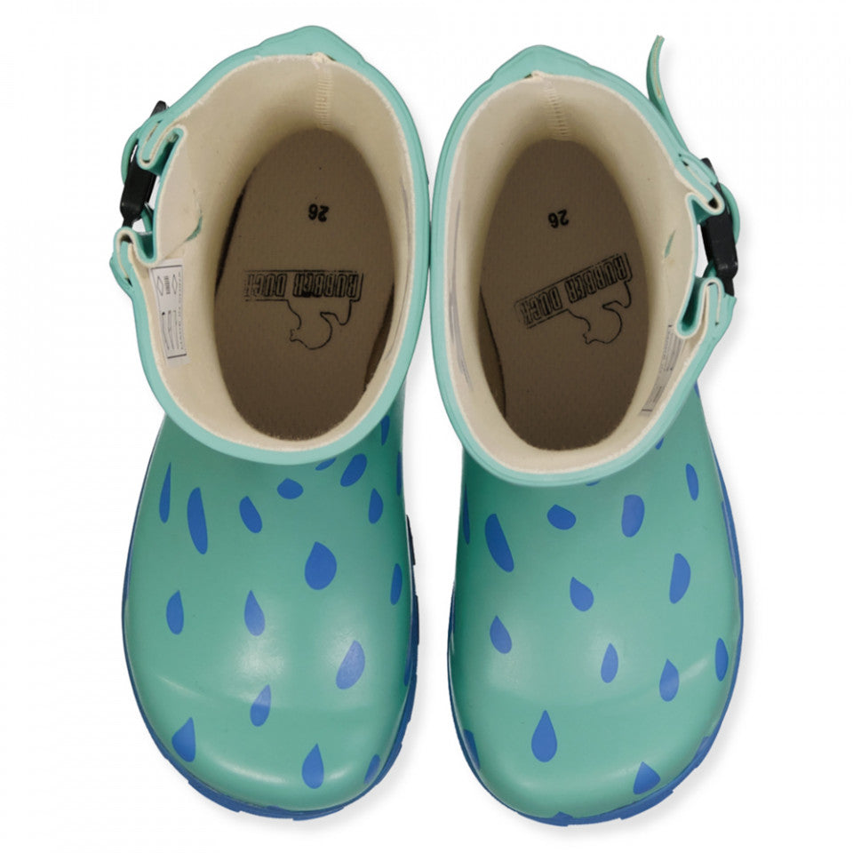 Rubber Duck Classic Raindrop Kids Gummistøvler Børn - Green -