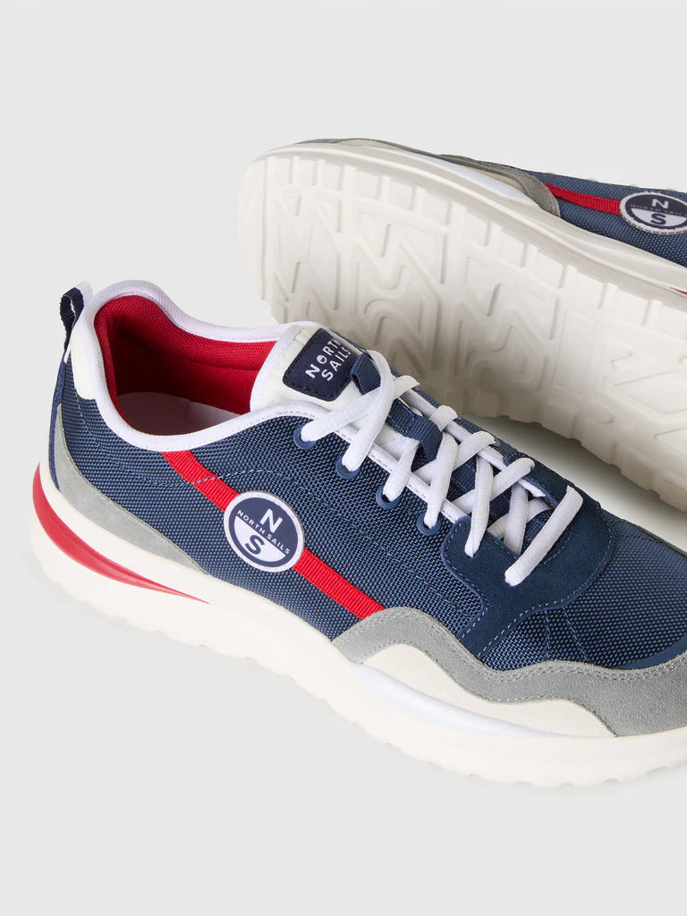 North Sails Horizon Jet Sneakers Herre - Dark Denim-Gray-Red -