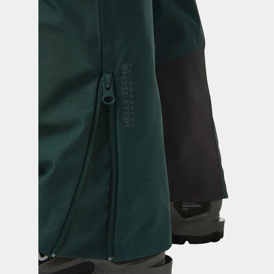 Helly Hansen Women’s Powderqueen Skisæt Dame - Grey Melange / Darkest Spruce -