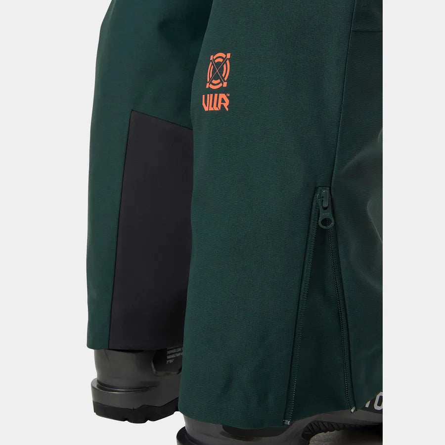 Helly Hansen Women’s Powderqueen Skisæt Dame - Grey Melange / Darkest Spruce -