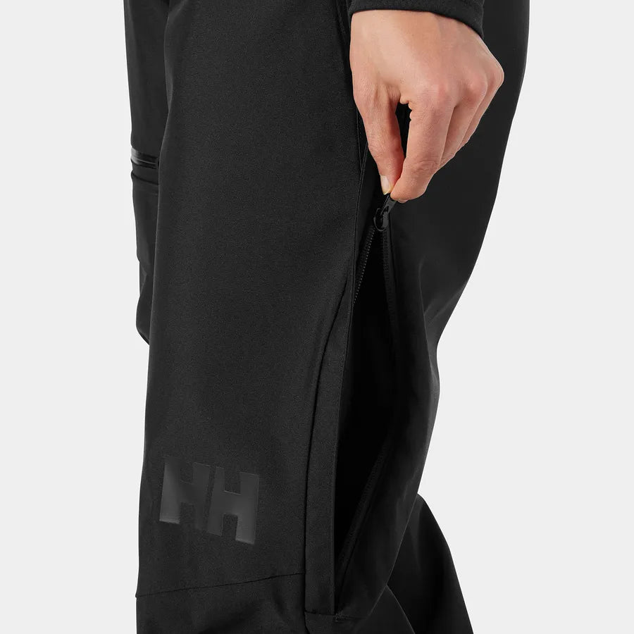 Helly Hansen Women's Imperial Puffy Ski Jacket & Powderqueen Bib Ski Pants Skisæt Dame - Bright Blue / Black -