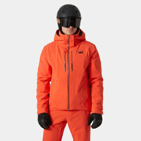 Helly Hansen Men's Alpha LIFALOFT Insulated Ski Jacket Skijakke Herre - Cherry Tomato - Cherry Tomato