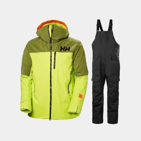 Helly Hansen Men's Straightline & Sogn Bib Cargo Skisæt Herre - Azid Lime / Black - 2XL