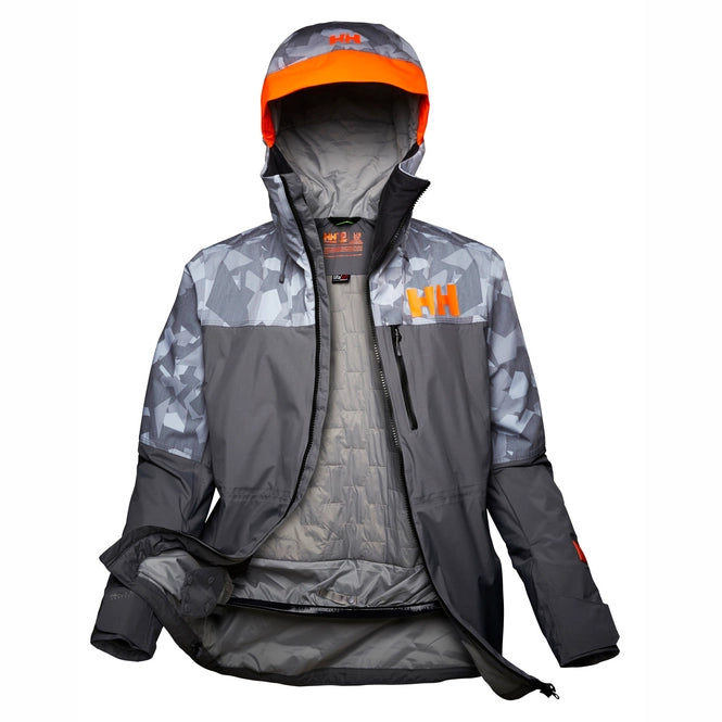 Helly Hansen Men's Straightline / Sogn Skisæt Herre - Quiet Shade Camo / Neon Orange -