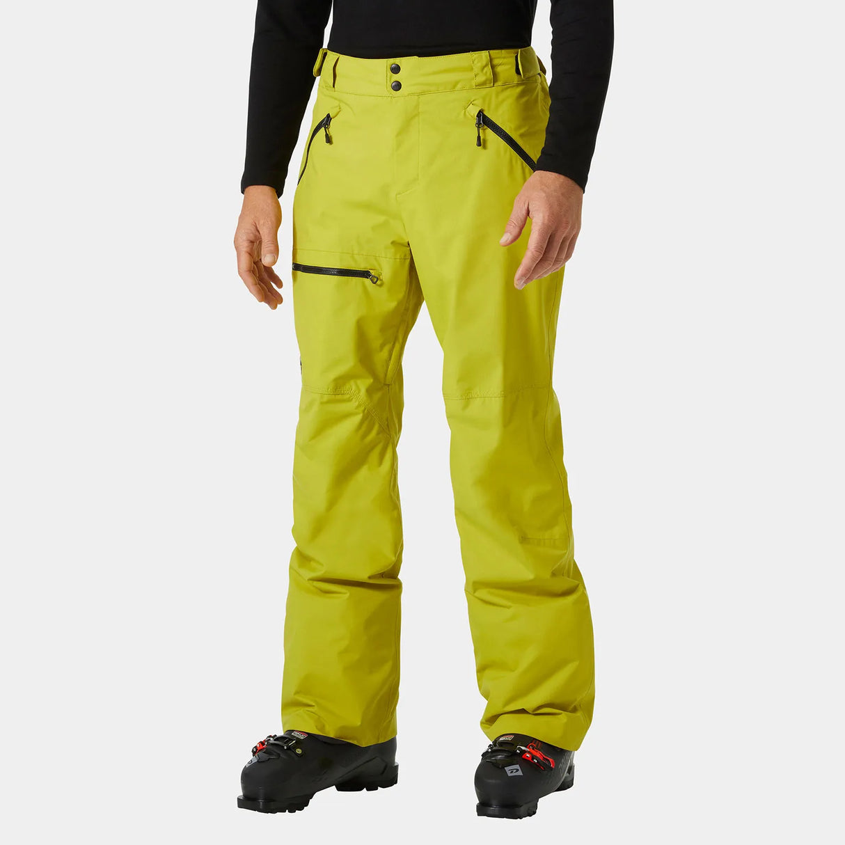 Helly Hansen Men's Alpha 4.0 & Sogn Skisæt Herre - Concrete / Bright Moss -