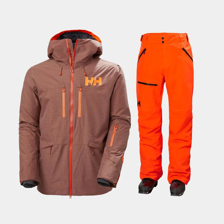 Helly Hansen Men's Garibaldi / Sogn Skisæt Herre - Redwood / Neon Orange - 2XL