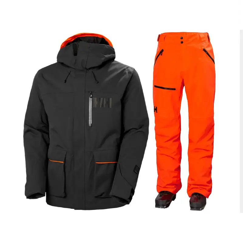 Helly Hansen Men's Kickinghorse / Sogn Skisæt Herre - Black / Neon Orange - 2XL
