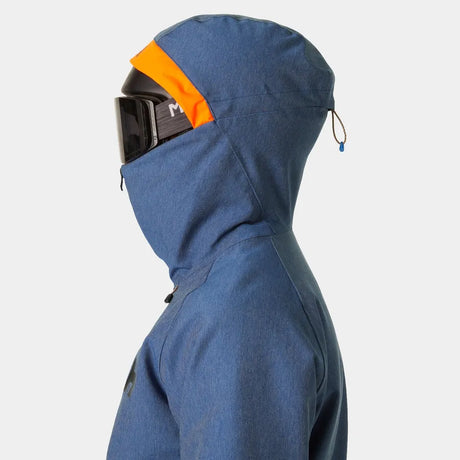 Helly Hansen Men's Powderface / Sogn Skisæt Herre - Deep Fjord / Neon Orange -